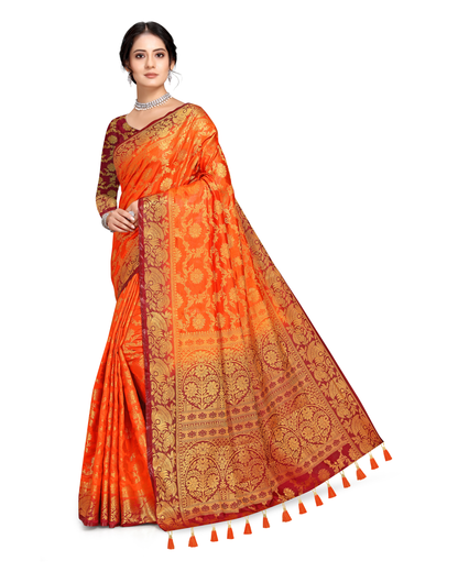 Woven Banarasi Cotton Silk Saree