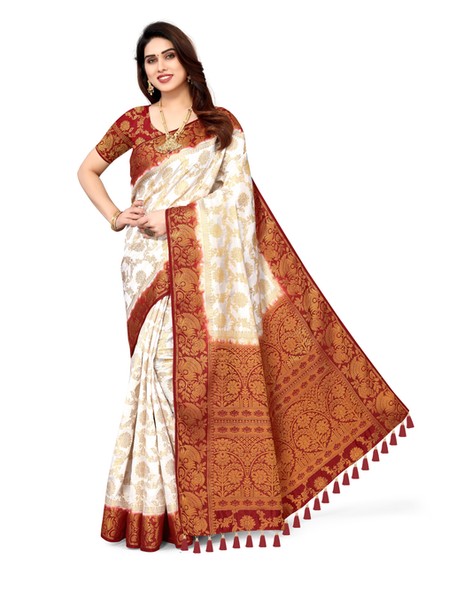 Woven Banarasi Cotton Silk Saree