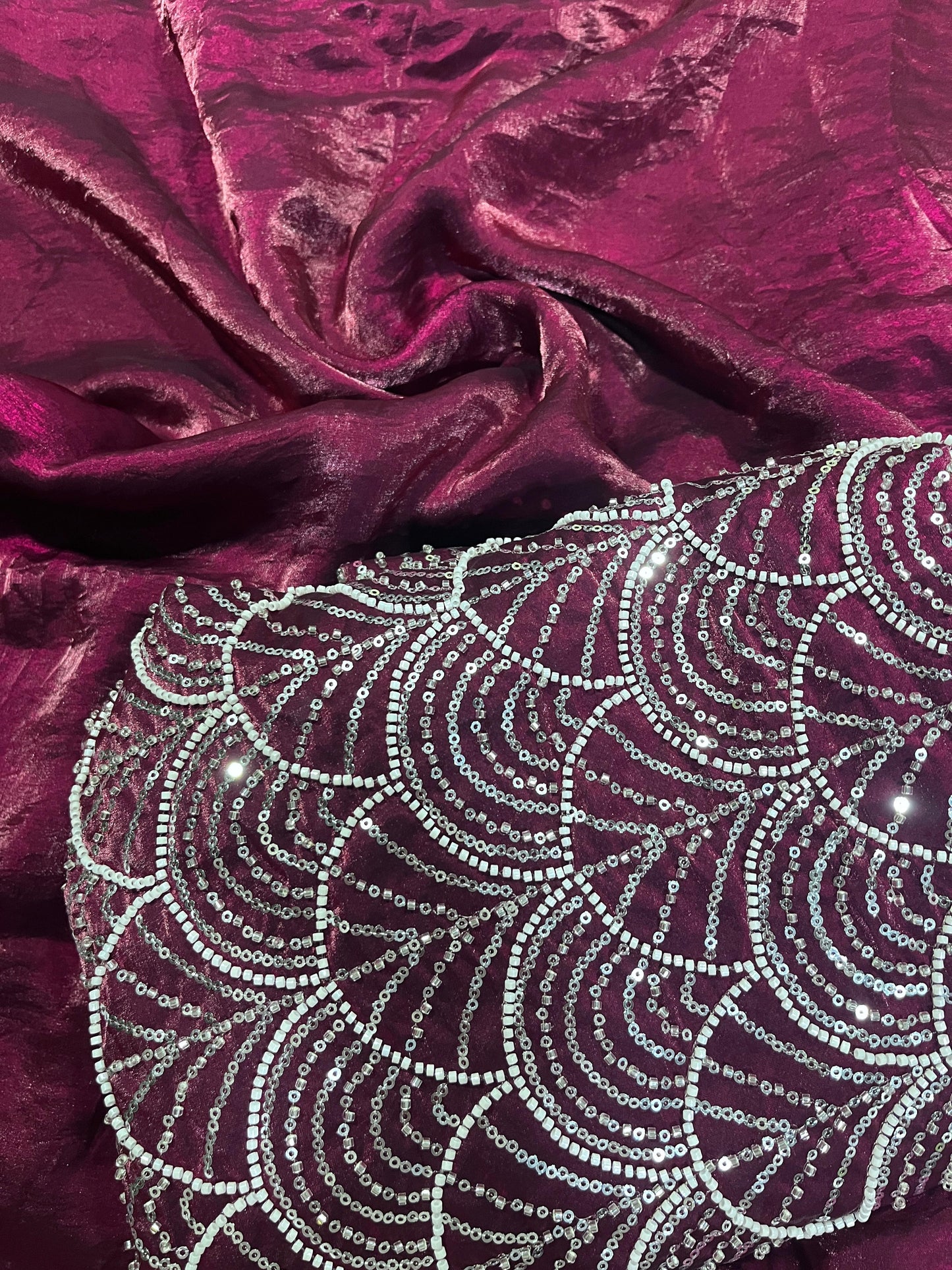 Embellished, Embroidered Bollywood Soft Silk Saree