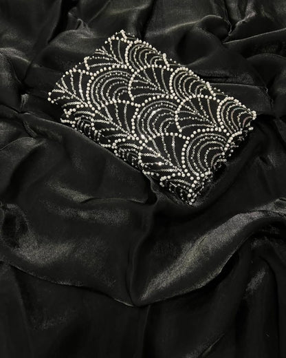 Embellished, Embroidered Bollywood Soft Silk Saree