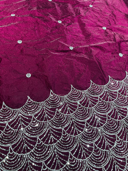 Embellished, Embroidered Bollywood Soft Silk Saree