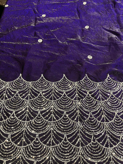 Embellished, Embroidered Bollywood Soft Silk Saree