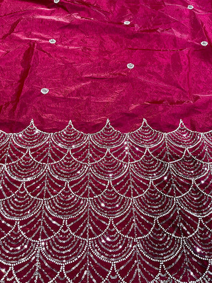 Embellished, Embroidered Bollywood Soft Silk Saree