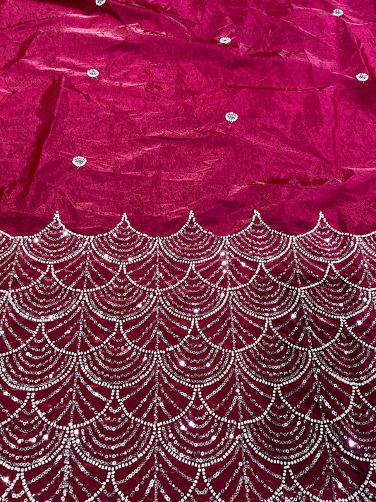 Embellished, Embroidered Bollywood Soft Silk Saree