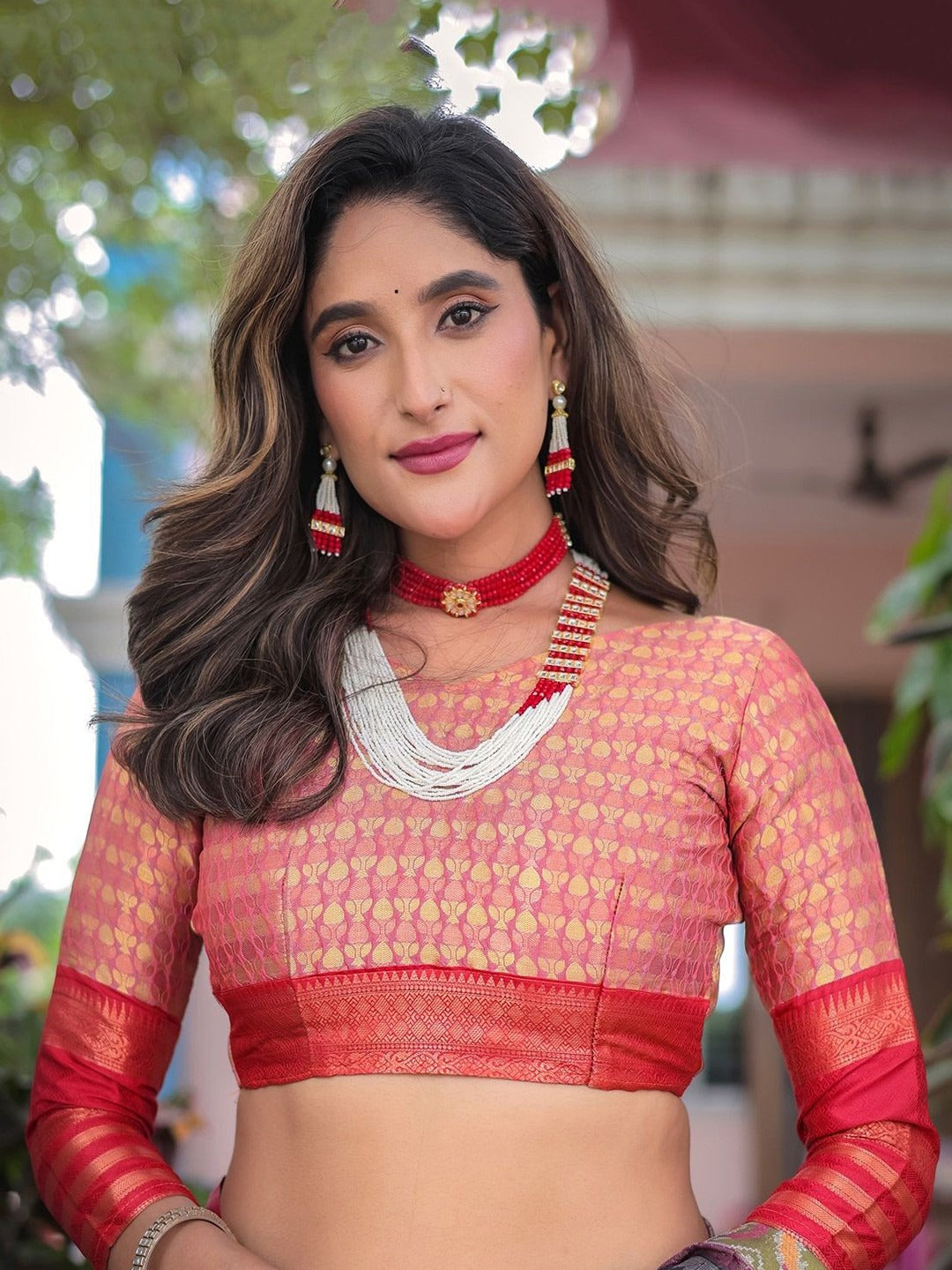 Floral Zari Designer Patola Saree