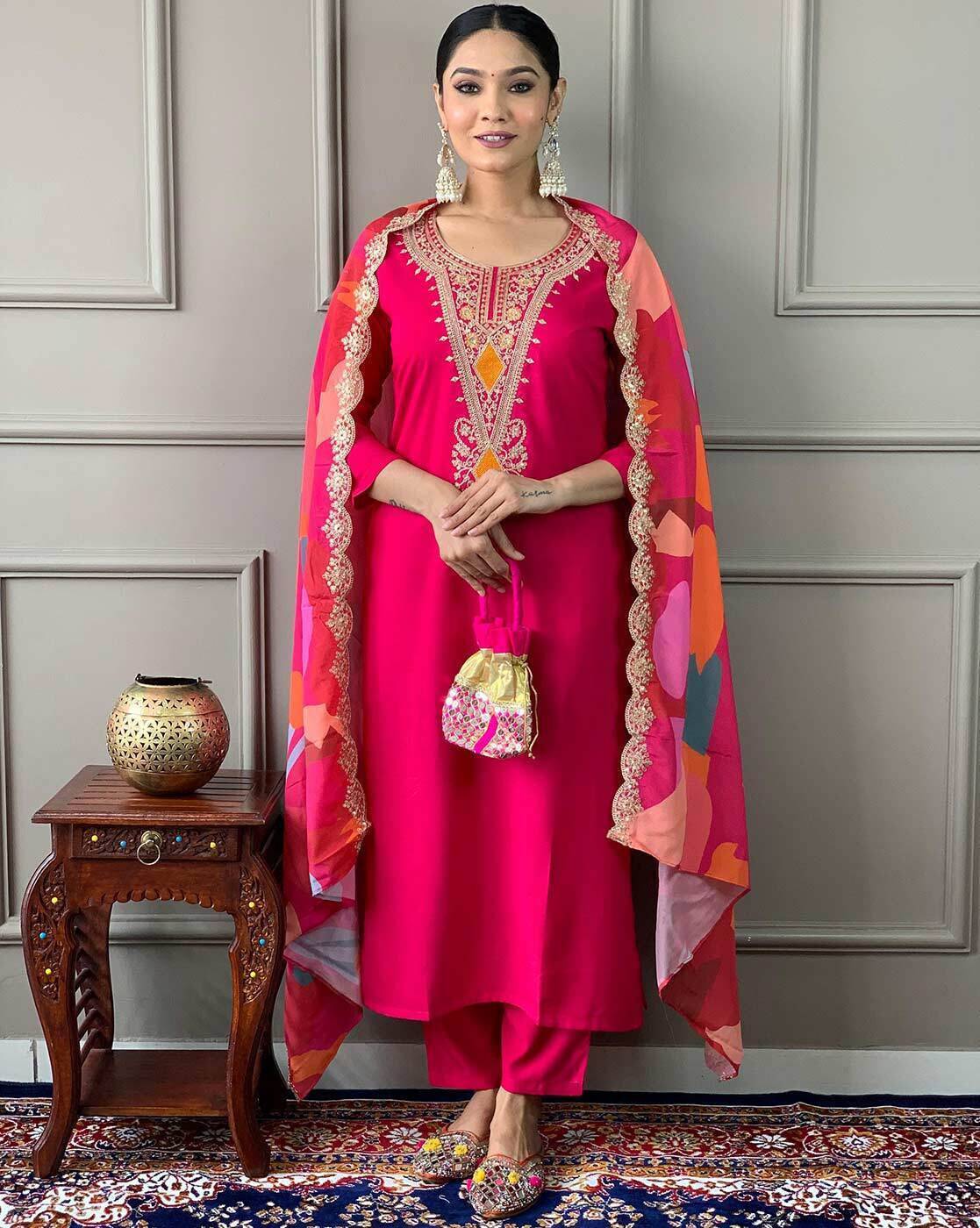 Women  Kurta Pant Dupatta Set